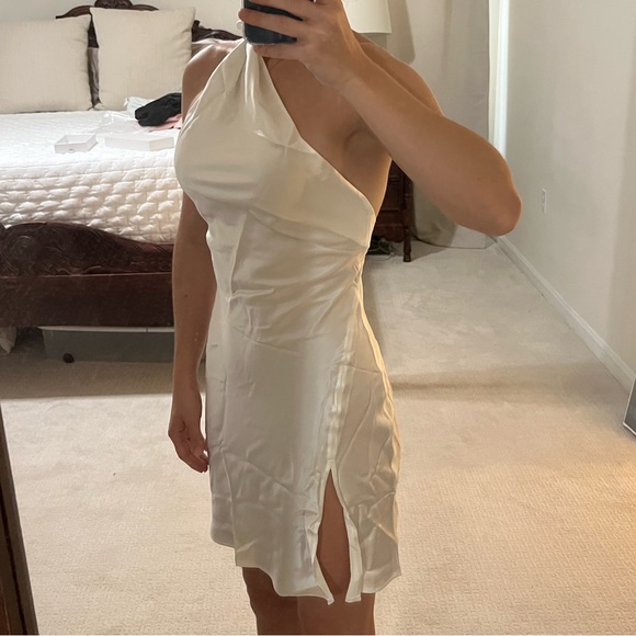 Silk Maison Ribbon Silk Backless Dress Pearl White XS - Picture 4 of 5